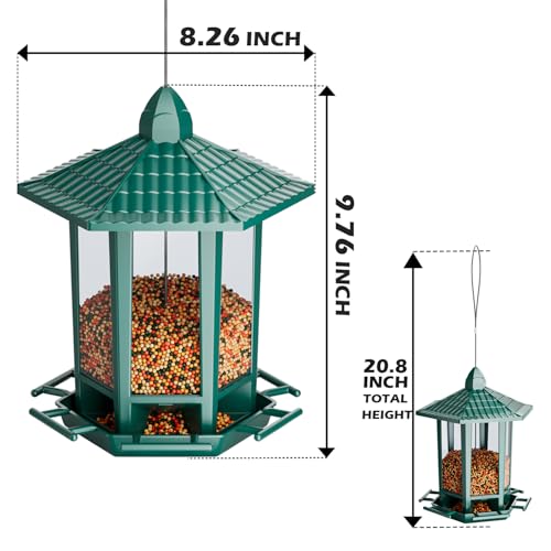 4 Pack Bird Feeders for Outdoor Hanging