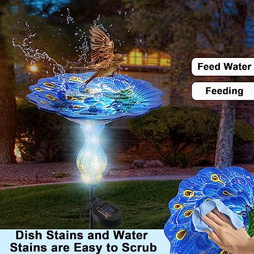 Peacock Bird Bath for Outdoor
