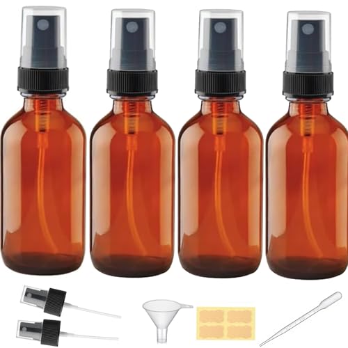 4 oz Amber Glass Spray Bottles