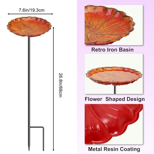2PCS Hummingbird Bird Bath for Outside (2 Count)