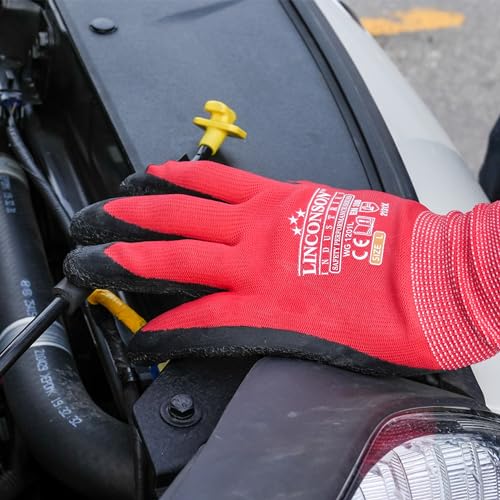 12 Pack Safety Performance Series Construction Mechanics Wrinkle Latex Work Gloves