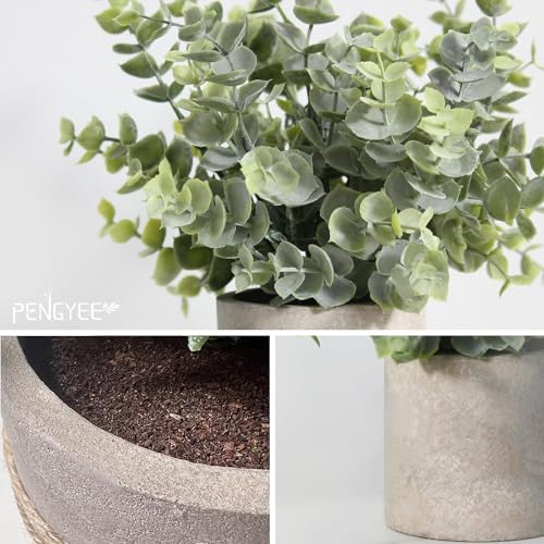 3 Pack Artificial Agave Plants in Pulp Pots for Shelf Decor (3 Count)