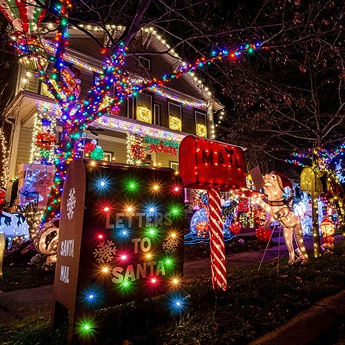 600 LED Solar Christmas Lights Outdoor (Multicolor / 600LED*1)