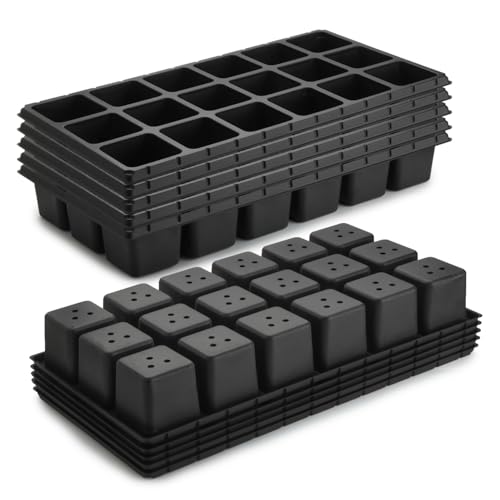 10 Pack 18 Cell Seed Starter Trays (Black / 18 Cells-10P)