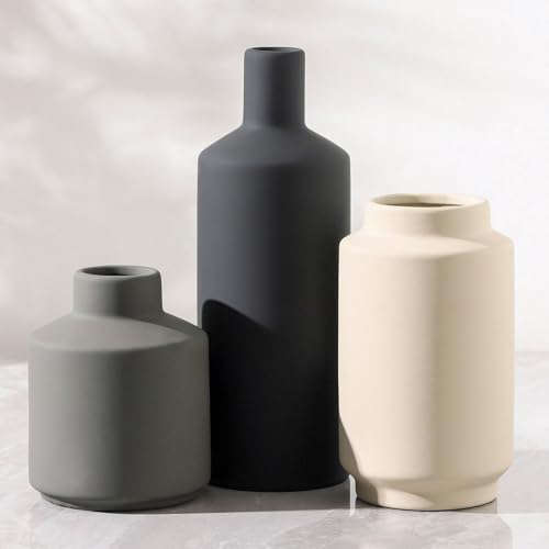 Ceramic Vase Set of 3 (Multi Minimalist)
