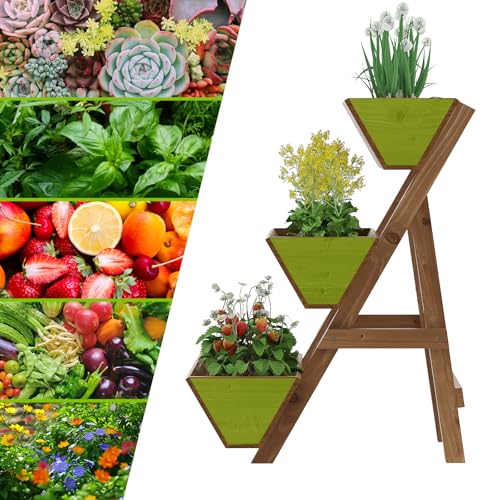 3 Tier Vertical Garden Planter Raised Garden Bed Tiered Planter Box Outdoor