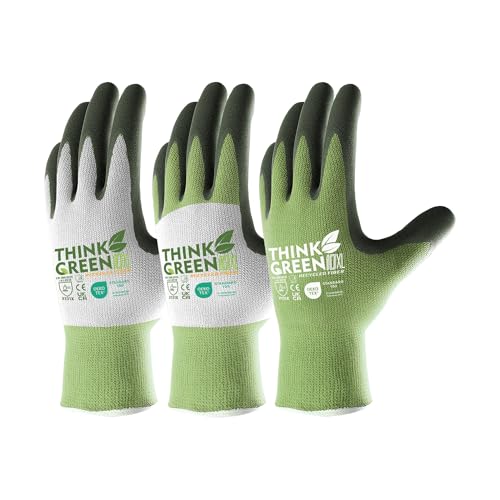 Rubber Coated Gardening Gloves for Men Women (3 Count)