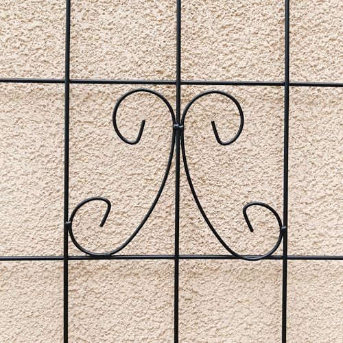 2 Pack Garden Trellises with Black Metal Coating