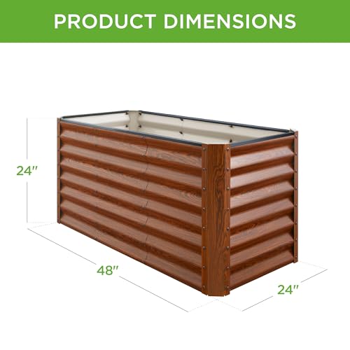 4x2x2ft Outdoor Metal Raised Garden Bed