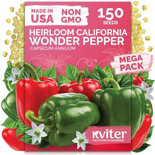 150 California Wonder Sweet Pepper Heirloom Vegetable Seeds