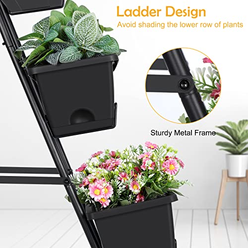 Raised Garden Bed 4 Tier Vertical Garden Planters Indoor Outdoor Raised Planter Box with Legs Elevated Herb Garden Planter for Flowers Vegetables Plants
