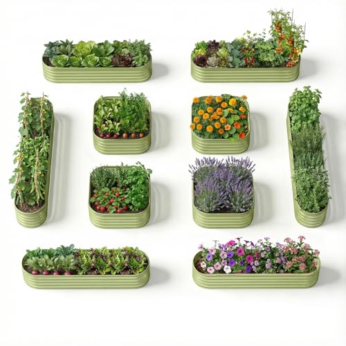 10 Pack Galvanized Raised Garden Beds Kit (10 Count)