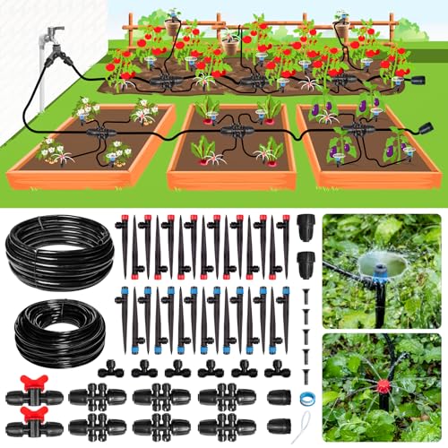 240FT Drip Irrigation System Kit New Quick
