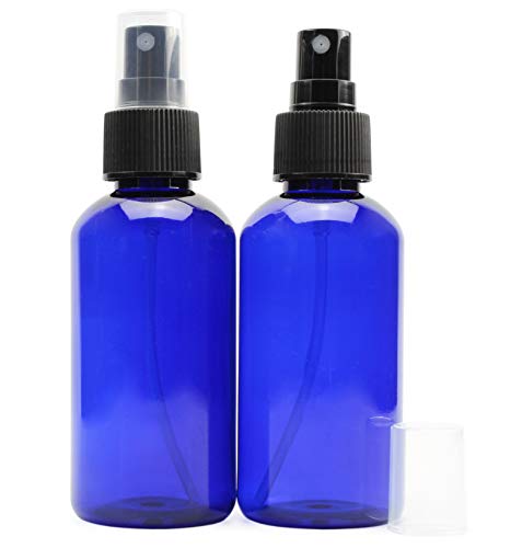 4oz Blue PLASTIC Fine Mist Spray Bottles (12 Count)