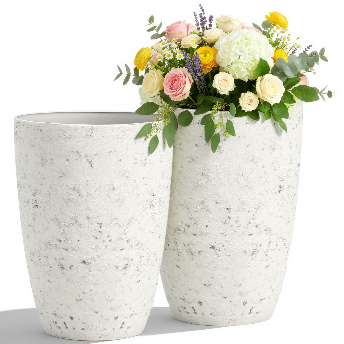 19.5" Tall Resin Planters Set of 2 (2 Count)