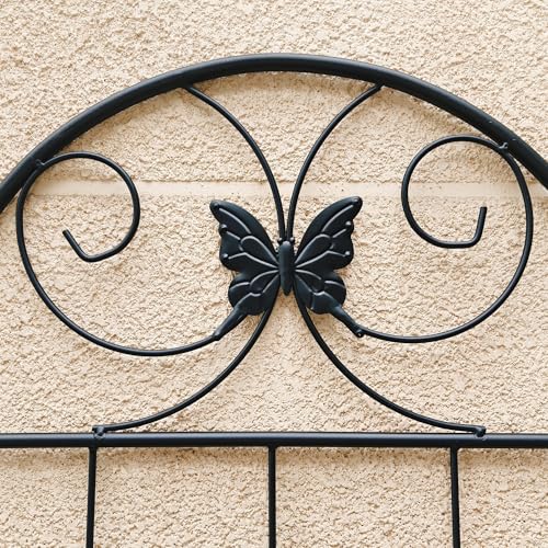 2 Pack Garden Trellises with Black Metal Coating
