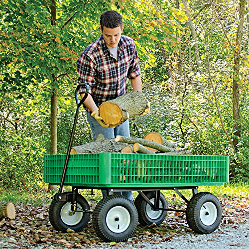 Green Utility Wagon with Flat