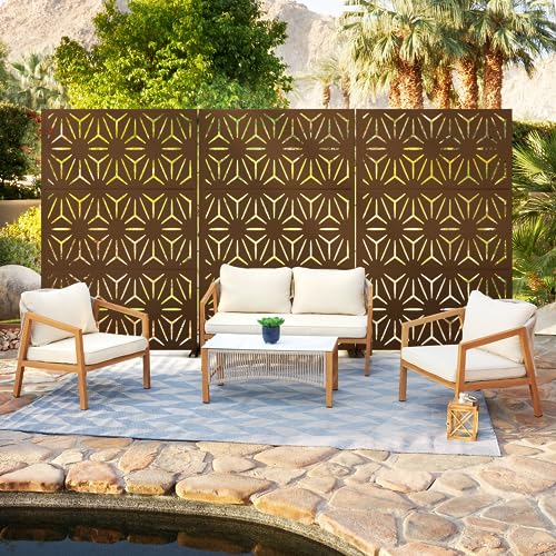 Metal Privacy Screen Outdoor 72" H×47" W