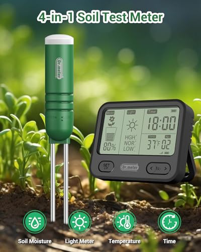 4-in-1 Soil Moisture Meter 300ft Wireless Soil Tester Sensor