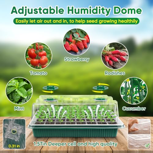 40 Cell Seed Starter Tray with Grow Light