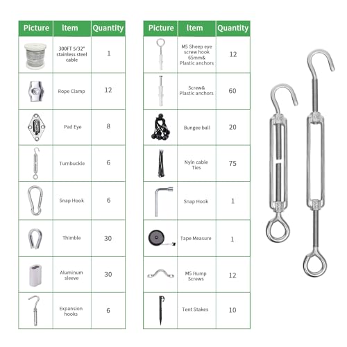 5 32" Wire Cable Rope Kit (300 Foot)