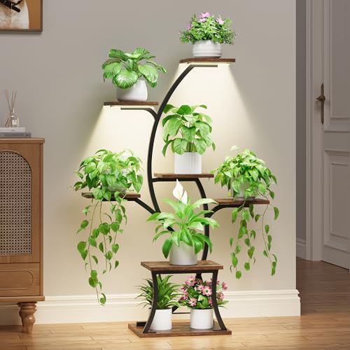 Indoor Plant Stand with Grow Light