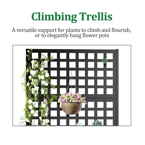 Metal Raised Garden Bed with Trellis