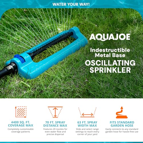 Oscillating Sprinkler with Metal Ground Spike