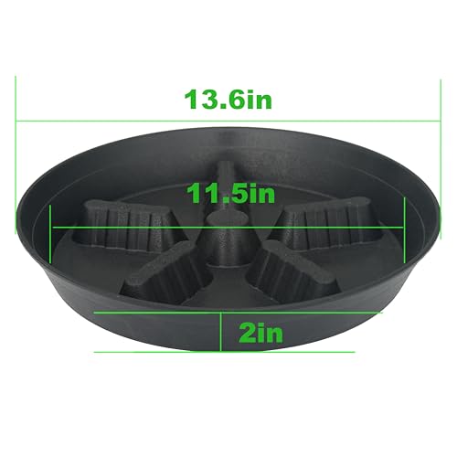 2 Pack Plant Saucer 14 inch (14"-2 Pack / Black)