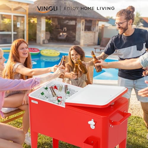 80 Quart Rolling Ice Chest
