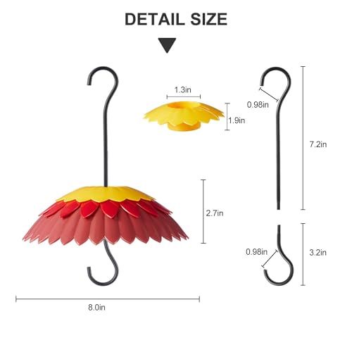 8" Hummingbird Feeder Rain Guard Dome Cover (2 Count)