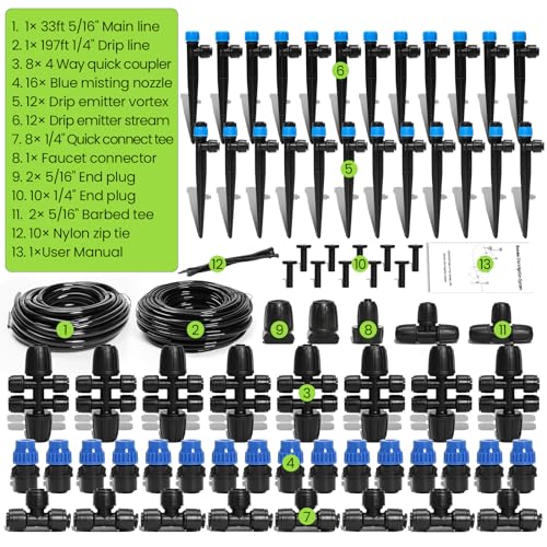 Drip Irrigation System Kit for Garden Watering