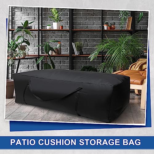 2 Pcs Patio Cushion Storage Bags Waterproof (2 Count)