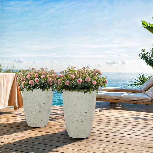 19.5" Tall Resin Planters Set of 2 (2 Count)