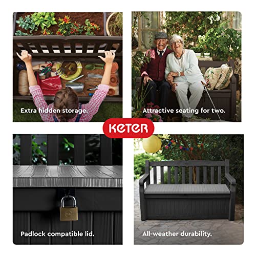 Solana 70 Gal Outdoor Storage Bench for Patio and Pool Accessories