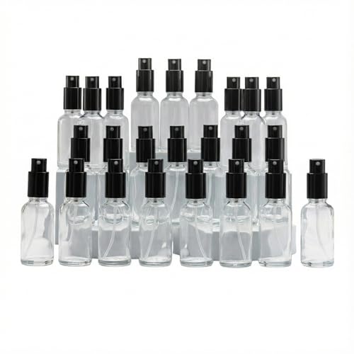Clear Glass Spray Bottles 1oz (24 Count)