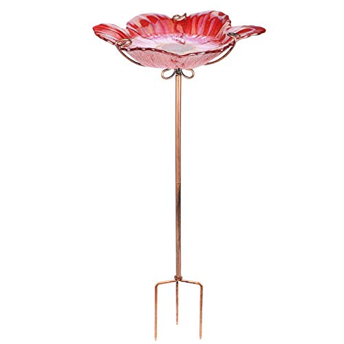 26" Glass Bird Bath