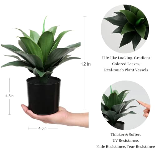 Agave Plant Artificial Large Artificial Succulent Faux Agave Plant in Pot