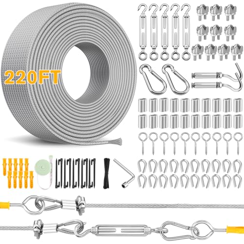 220FT 1 8" Wire Rope Kit (192 Count)