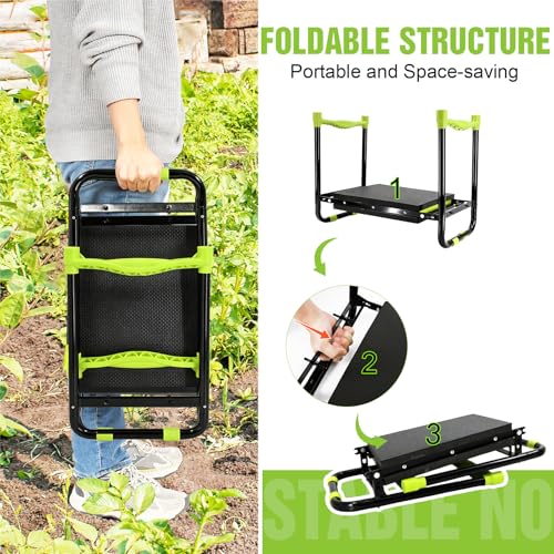 10.9in Wide Foldable Garden Kneeler and Seat