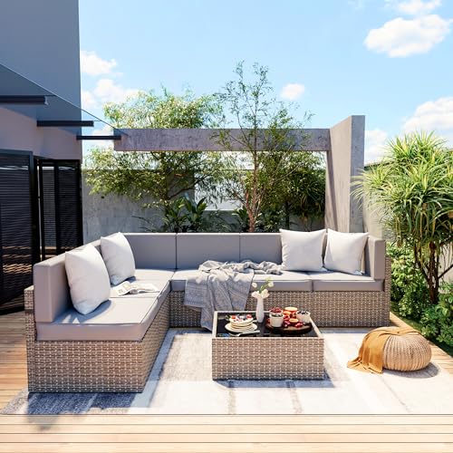 7 Piece Outdoor Sectional Furniture Set (7 Count)