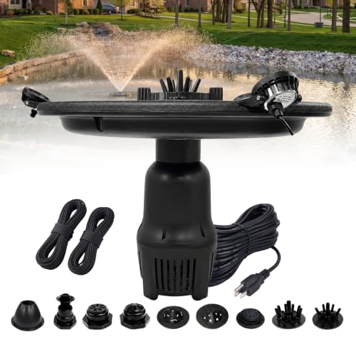 1 HP Floating Fountain & Aerator for Ponds and Lakes with 200 ft Cord
