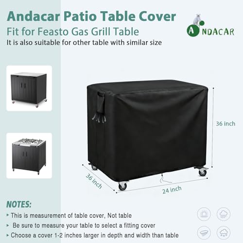 Outdoor Patio Table Cover 36 Inch for Feasto Gas Grill Table