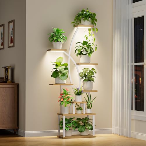 Plant Stand Indoor with Grow Lights (8 Count)