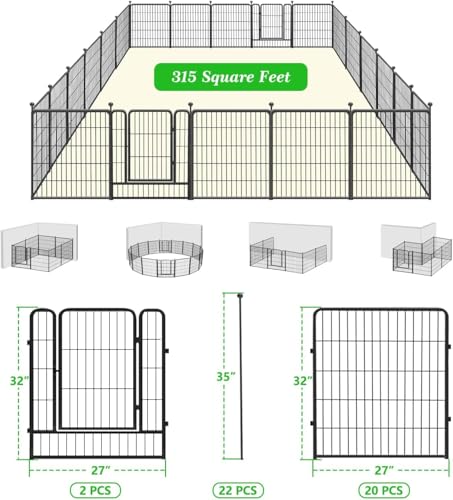 Garden Fence with Gate Metal Fencing Outdoor for Yard