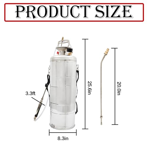 Hand Pump Sprayer Stainless Steel Sprayer for Indoor and Outdoor