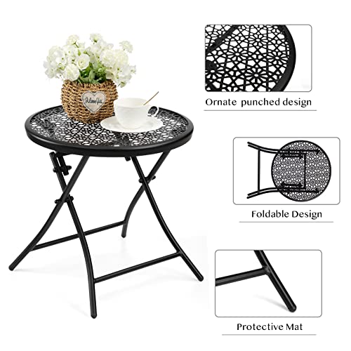 Folding Small Outdoor Side Table (2 Count)