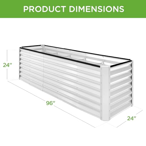 8x2x2ft Raised Outdoor Metal Garden Bed