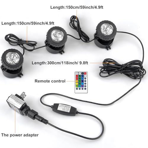 RGB Pond Lights with Timer (RGB-3 lamp)