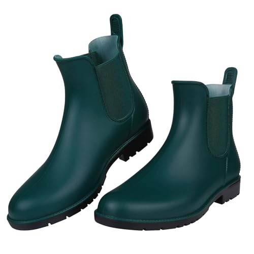 Women's Ankle Rain Boots Waterproof Chelsea Boots